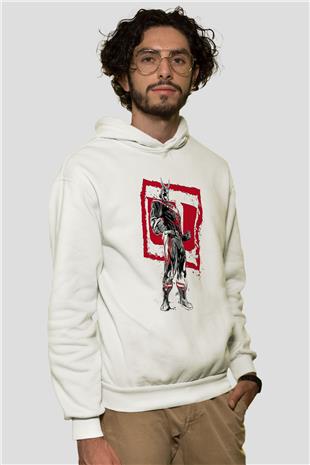 Attack On Titan Baskılı Beyaz Unisex Hoodie