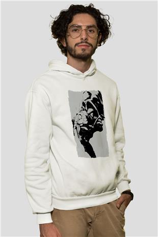 Attack On Titan Baskılı Beyaz Unisex Hoodie