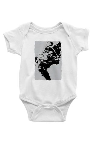Attack On Titan Baskılı Unisex Siyah Bebek Body - Zıbın