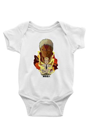Attack On Titan Baskılı Unisex Siyah Bebek Body - Zıbın