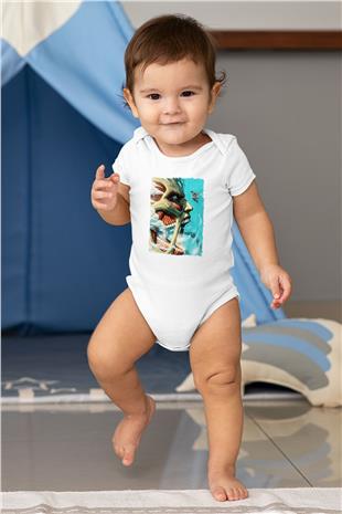 Attack On Titan Baskılı Unisex Siyah Bebek Body - Zıbın