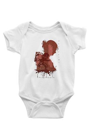 Attack On Titan Baskılı Unisex Siyah Bebek Body - Zıbın