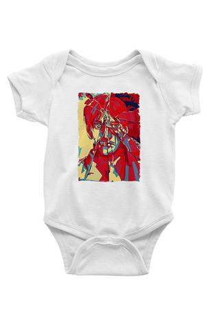 Attack On Titan Baskılı Unisex Siyah Bebek Body - Zıbın