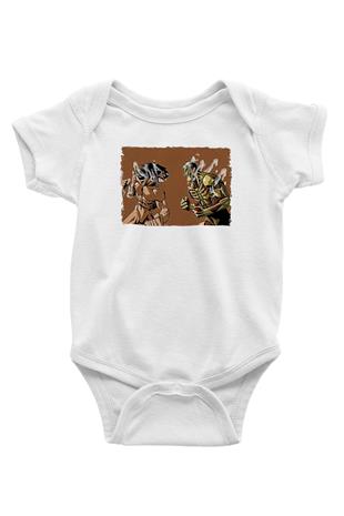 Attack On Titan Baskılı Unisex Siyah Bebek Body - Zıbın
