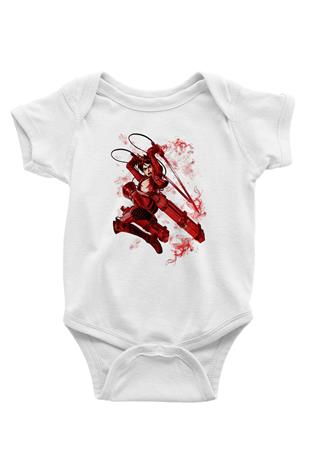 Attack On Titan Baskılı Unisex Siyah Bebek Body - Zıbın