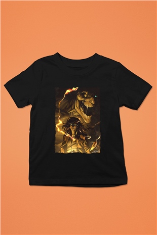 Attack On Titan Baskılı Unisex Siyah Çocuk Tişört - Tshirt
