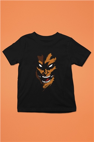 Attack On Titan Baskılı Unisex Siyah Çocuk Tişört - Tshirt