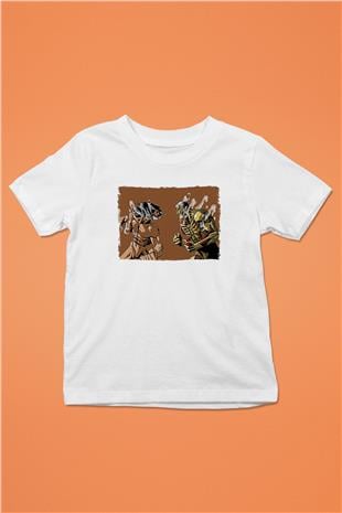 Attack On Titan Baskılı Unisex Siyah Çocuk Tişört - Tshirt