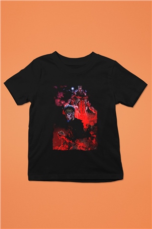 Attack On Titan Baskılı Unisex Siyah Çocuk Tişört - Tshirt