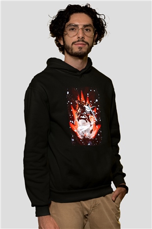 Attack On Titan Baskılı Unisex Siyah Hoodie