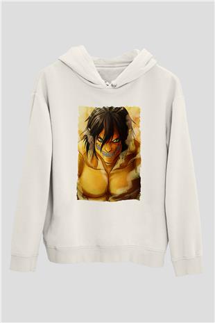 Attack On Titan Baskılı Unisex Siyah Hoodie
