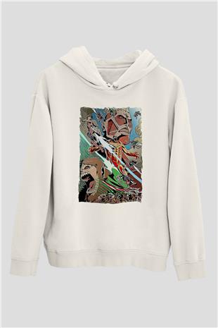Attack On Titan Baskılı Unisex Siyah Hoodie