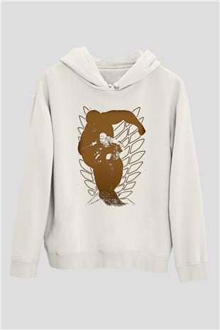 Attack On Titan Baskılı Unisex Siyah Hoodie