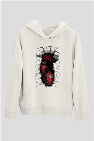 Attack On Titan Baskılı Unisex Siyah Hoodie
