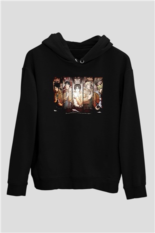 Attack On Titan Baskılı Unisex Siyah Hoodie