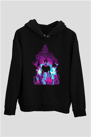 Attack On Titan Baskılı Unisex Siyah Hoodie