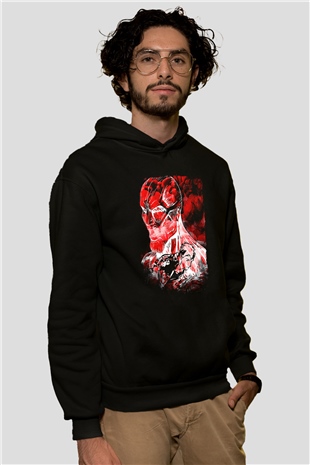 Attack On Titan Baskılı Unisex Siyah Hoodie