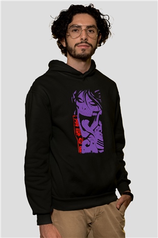 Attack On Titan Baskılı Unisex Siyah Hoodie