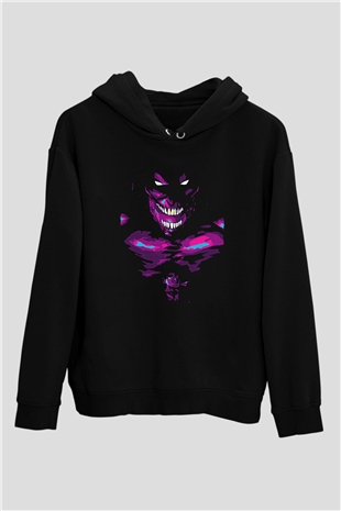 Attack On Titan Baskılı Unisex Siyah Hoodie