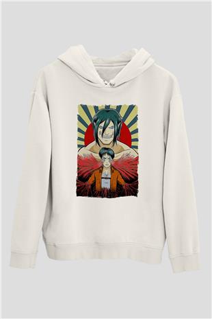 Attack On Titan Baskılı Unisex Siyah Hoodie