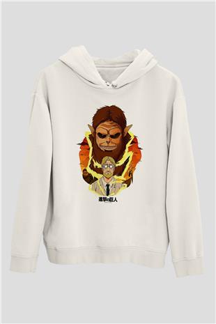 Attack On Titan Baskılı Unisex Siyah Hoodie