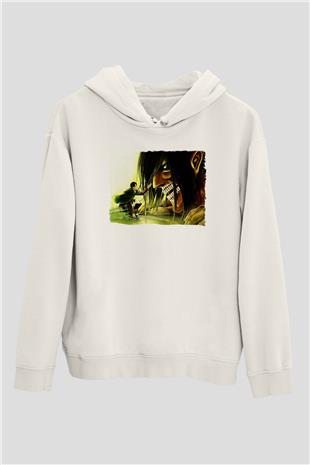 Attack On Titan Baskılı Unisex Siyah Hoodie