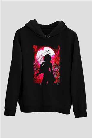 Attack On Titan Baskılı Unisex Siyah Hoodie