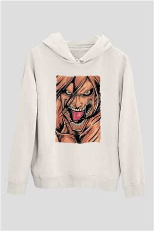 Attack On Titan Baskılı Unisex Siyah Hoodie