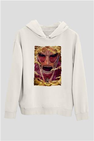 Attack On Titan Baskılı Unisex Siyah Hoodie