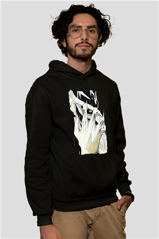Attack On Titan Baskılı Unisex Siyah Hoodie