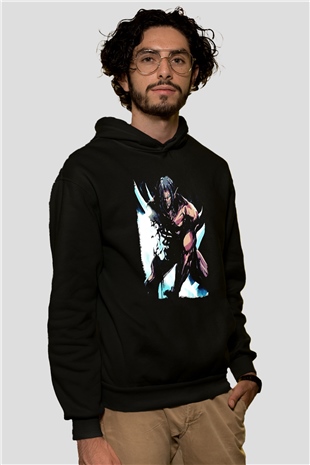 Attack On Titan Baskılı Unisex Siyah Hoodie