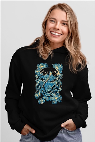 Attack On Titan Baskılı Unisex Siyah Hoodie