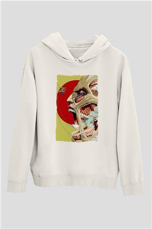Attack On Titan Baskılı Unisex Siyah Hoodie