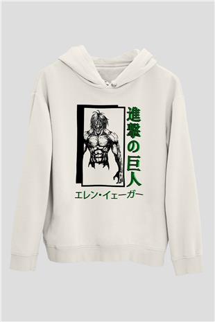 Attack On Titan Baskılı Unisex Siyah Hoodie