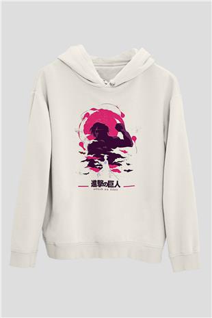 Attack On Titan Baskılı Unisex Siyah Hoodie