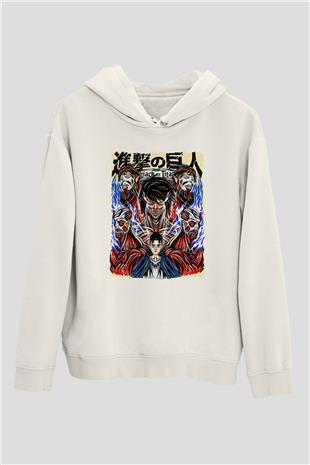 Attack On Titan Baskılı Unisex Siyah Hoodie