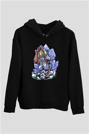Attack On Titan Baskılı Unisex Siyah Hoodie