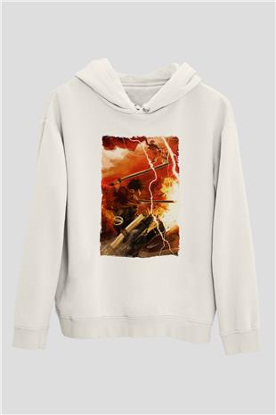 Attack On Titan Baskılı Unisex Siyah Hoodie