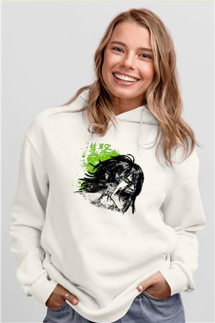 Attack On Titan Baskılı Unisex Siyah Hoodie