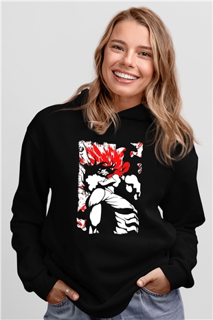 Attack On Titan Baskılı Unisex Siyah Hoodie