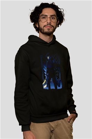 Attack On Titan Baskılı Unisex Siyah Hoodie