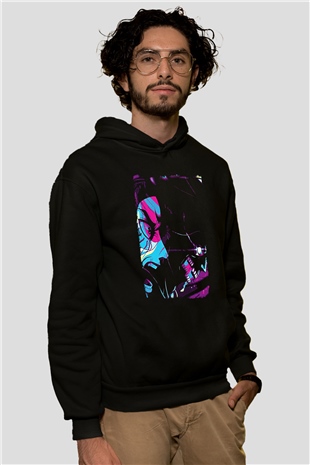Attack On Titan Baskılı Unisex Siyah Hoodie