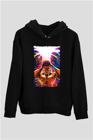 Attack On Titan Baskılı Unisex Siyah Hoodie