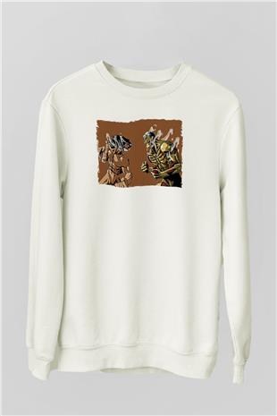 Attack On Titan Baskılı Unisex Siyah Sweatshirt