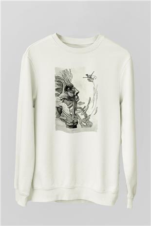 Attack On Titan Baskılı Unisex Siyah Sweatshirt
