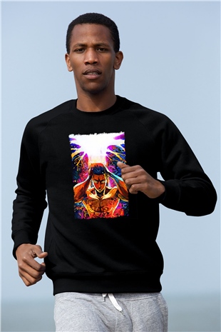 Attack On Titan Baskılı Unisex Siyah Sweatshirt