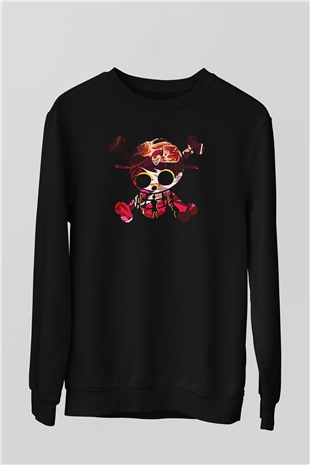 Attack On Titan Baskılı Unisex Siyah Sweatshirt