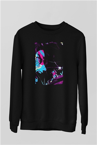 Attack On Titan Baskılı Unisex Siyah Sweatshirt