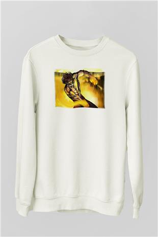 Attack On Titan Baskılı Unisex Siyah Sweatshirt