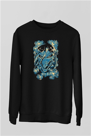 Attack On Titan Baskılı Unisex Siyah Sweatshirt